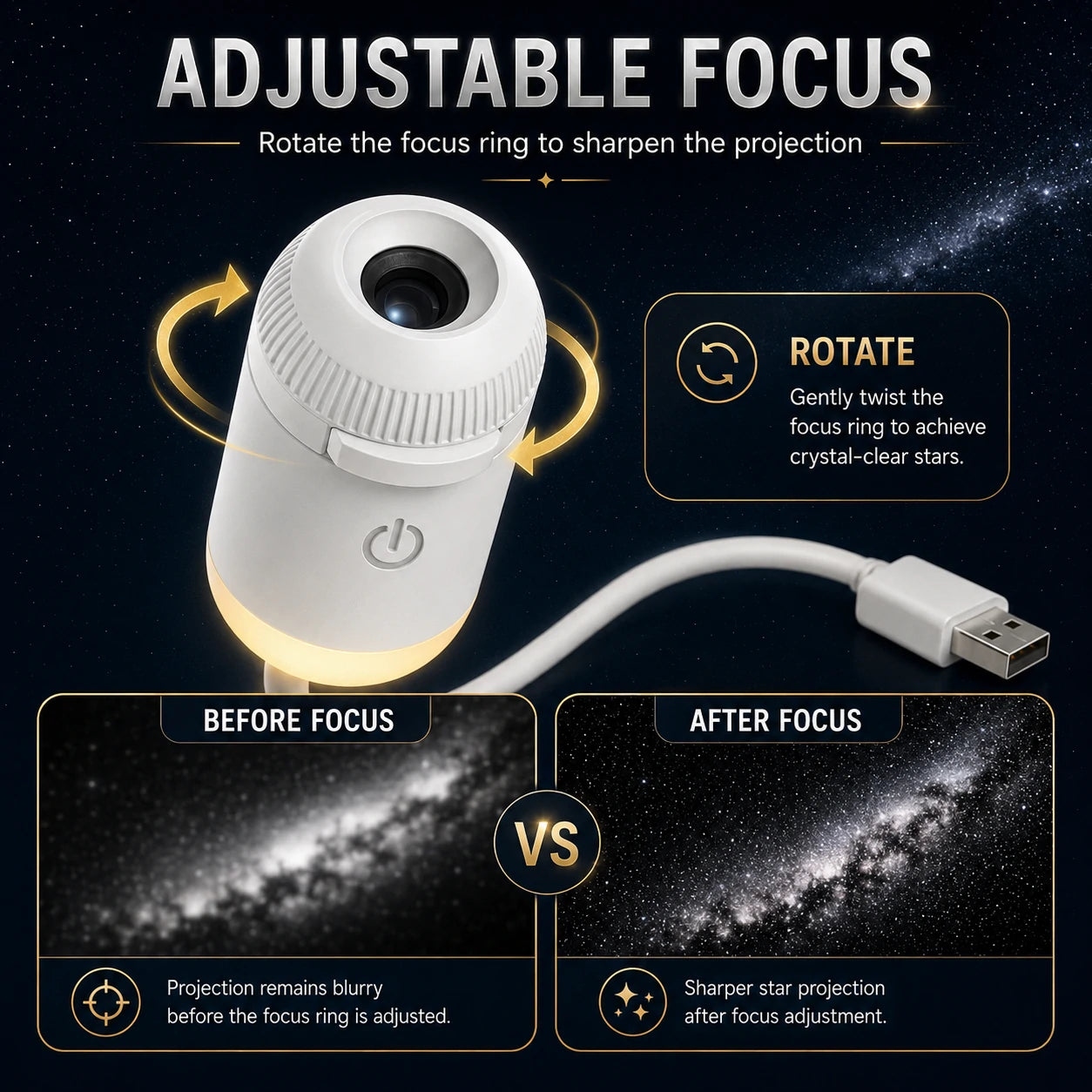ModTenn Star & Galaxy Projector for Ceiling